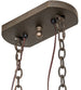 60" Tudor 12 Light Oblong Chandelier detail view