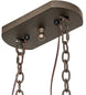 60" Tudor 12 Light Oblong Chandelier detail view
