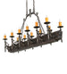 60" Tudor 12 Light Oblong Chandelier detail view