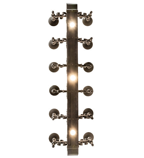 60" Tudor 12 Light Oblong Chandelier detail view