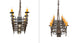 60" Tudor 12 Light Oblong Chandelier detail view