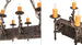 60" Tudor 12 Light Oblong Chandelier detail view