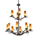 42" Winter Solstice 12 Light Chandelier detail view