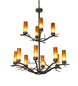 42" Winter Solstice 12 Light Chandelier detail view