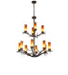 42" Winter Solstice 12 Light Chandelier detail view