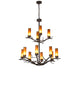42" Winter Solstice 12 Light Chandelier detail view