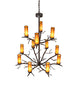 42" Winter Solstice 12 Light Chandelier detail view