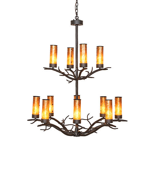 42" Winter Solstice 12 Light Chandelier detail view