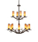 42" Winter Solstice 12 Light Chandelier detail view