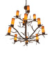 42" Winter Solstice 12 Light Chandelier detail view