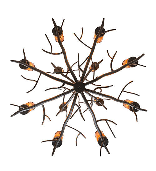 42" Winter Solstice 12 Light Chandelier detail view