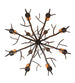 42" Winter Solstice 12 Light Chandelier detail view