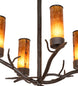 42" Winter Solstice 12 Light Chandelier detail view