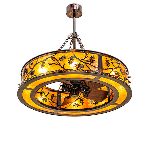 45 inch Oak Leaf and Acorn Chandel-Air detail view