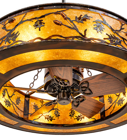 45 inch Oak Leaf and Acorn Chandel-Air detail view