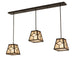 48" Diamond Craftsman 3 Light Island Pendant - detail 1