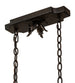 36" Rosalie 6 Light Oblong Chandelier detail view