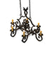 36" Rosalie 6 Light Oblong Chandelier detail view