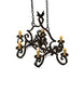 36" Rosalie 6 Light Oblong Chandelier detail view