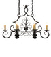 36" Rosalie 6 Light Oblong Chandelier detail view