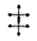 36" Rosalie 6 Light Oblong Chandelier detail view