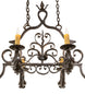 36" Rosalie 6 Light Oblong Chandelier detail view