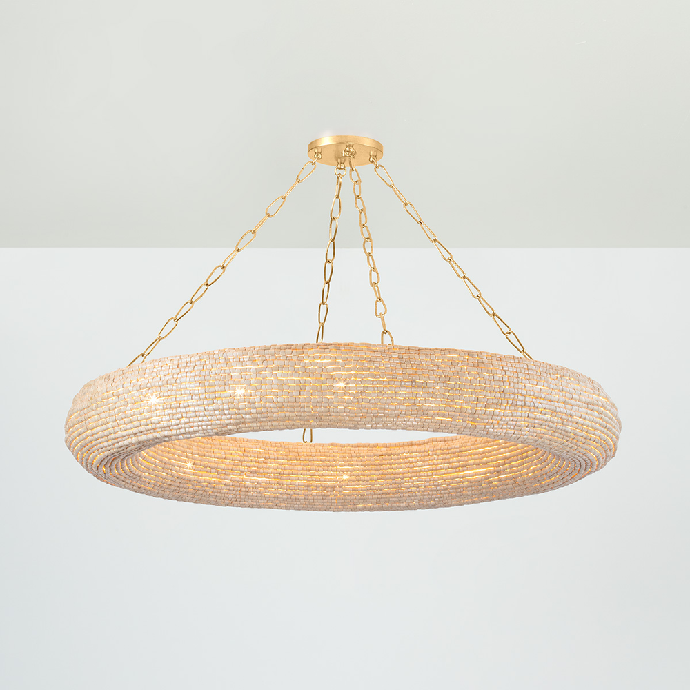 Corbett Lure Chandelier 50in illuminated