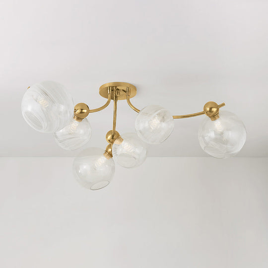 Corbett Astraia Semi Flush detail view