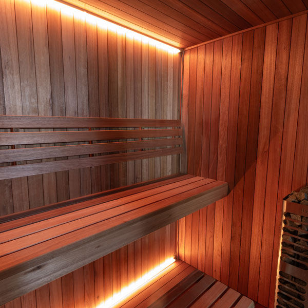 LeisureCraft CT Element Studio Sauna (64x84) interior