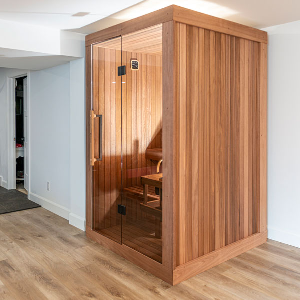 LeisureCraft CT Element Nook Sauna (54x54) - front view