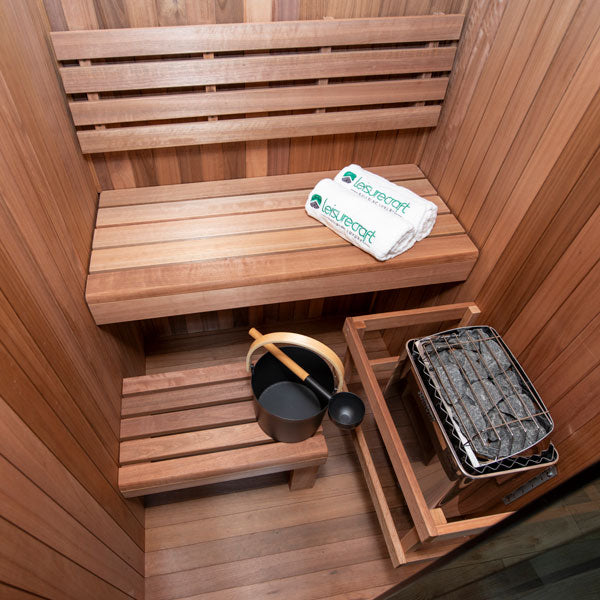LeisureCraft CT Element Nook Sauna (54x54) interior