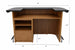Prohibition 60in Cocktail Bar - dimensions back view