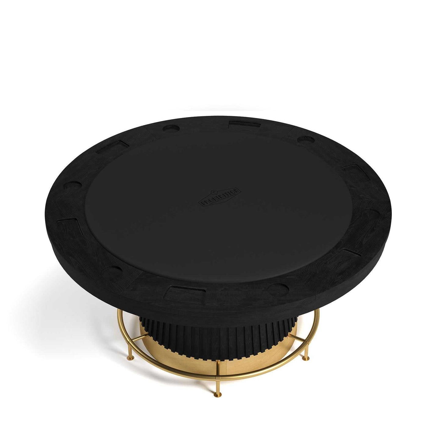 Prohibition 60in Poker Table - Black - top view