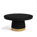 Prohibition 60in Poker Table - Matte Black / Brass Trim