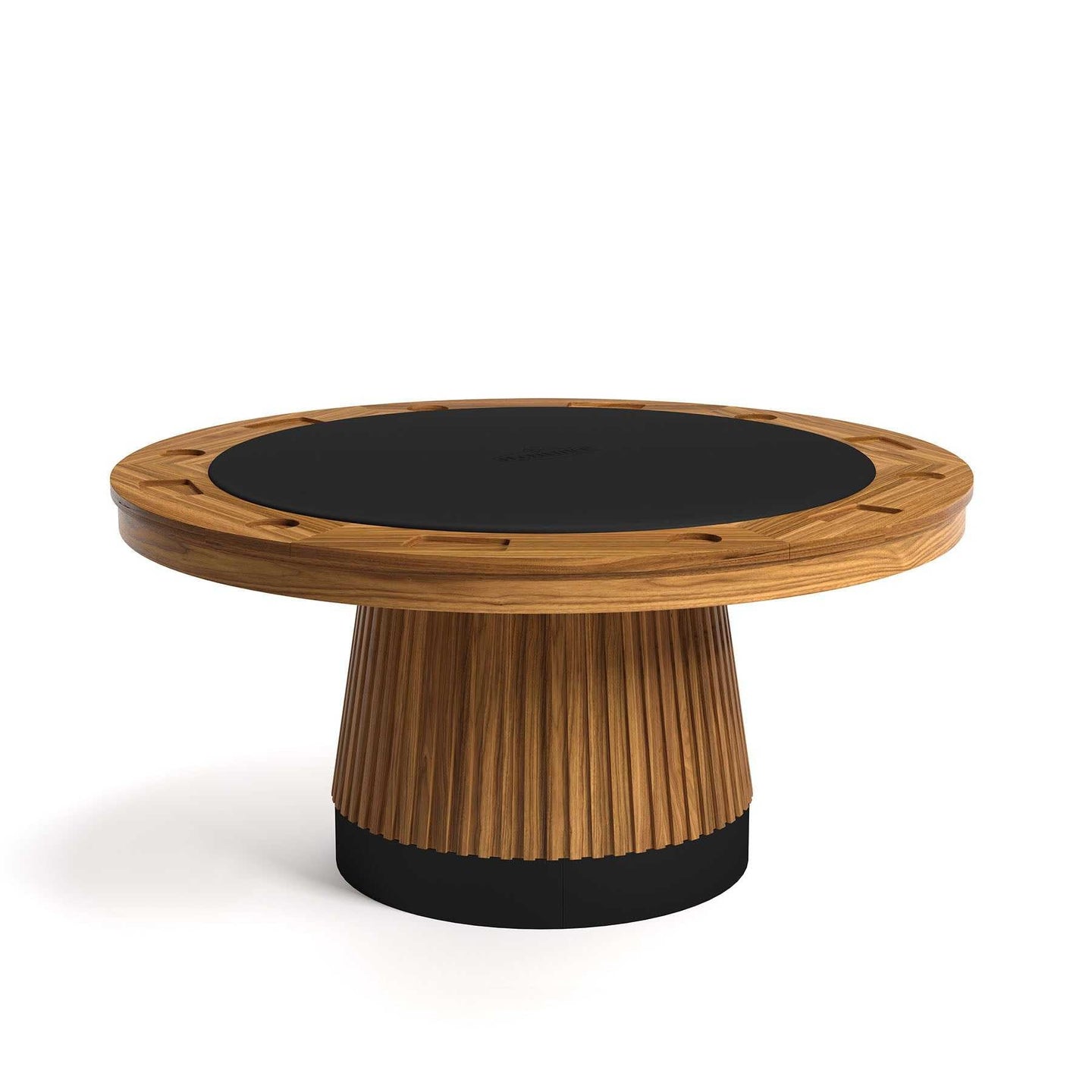 Prohibition 60in Poker Table - Matte Walnut / Black Trim