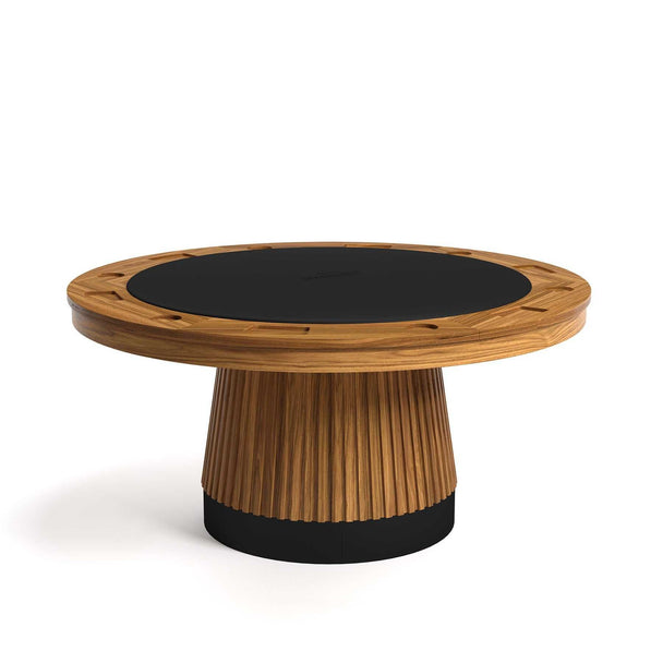 Prohibition 60in Poker Table - Matte Walnut / Black Trim