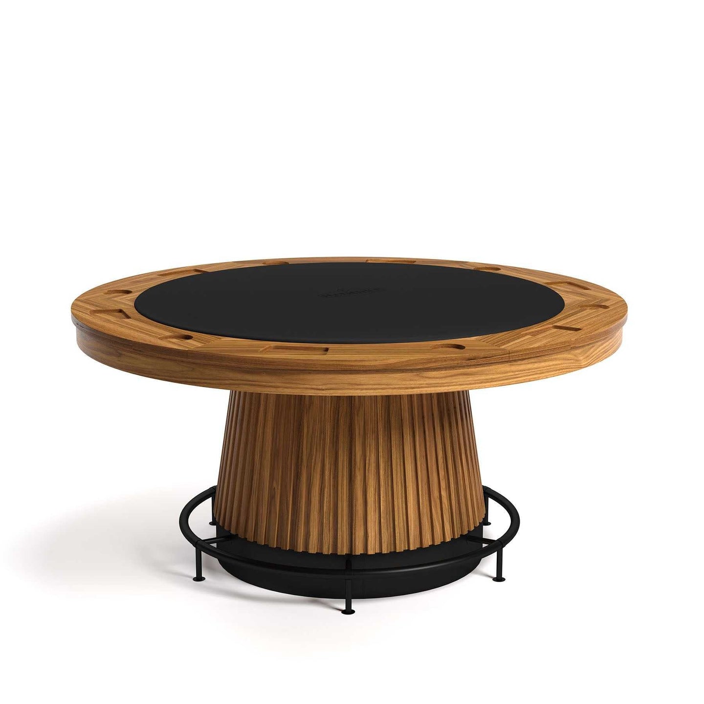 Prohibition 60in Poker Table - Walnut - side view