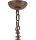 25 inch Black Bear 5 Light Chandelier detail view