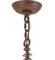 25 inch Black Bear 5 Light Chandelier detail view