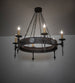 34" Warwick 6 Light Chandelier detail view