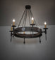 34" Warwick 6 Light Chandelier detail view