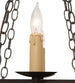 34" Warwick 6 Light Chandelier detail view