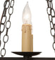 34" Warwick 6 Light Chandelier detail view
