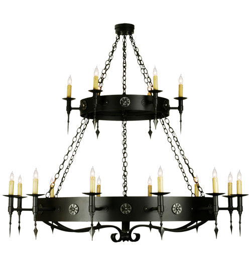65.5" Warwick 18 Light Two Tier Chandelier hero view