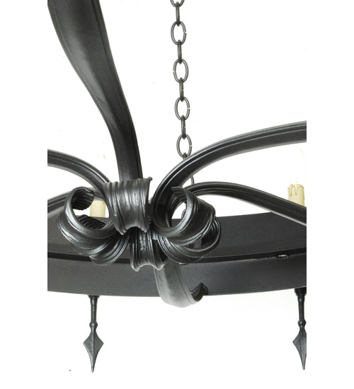 65.5" Warwick 18 Light Two Tier Chandelier detail view