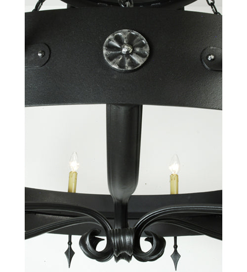 65.5" Warwick 18 Light Two Tier Chandelier detail view