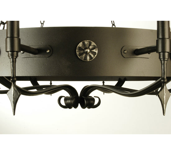 65.5" Warwick 18 Light Two Tier Chandelier detail view