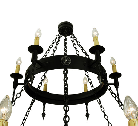 65.5" Warwick 18 Light Two Tier Chandelier detail view