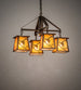 28 inch Whispering Pines 4 Light Chandelier detail view