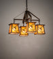 28 inch Whispering Pines 4 Light Chandelier detail view
